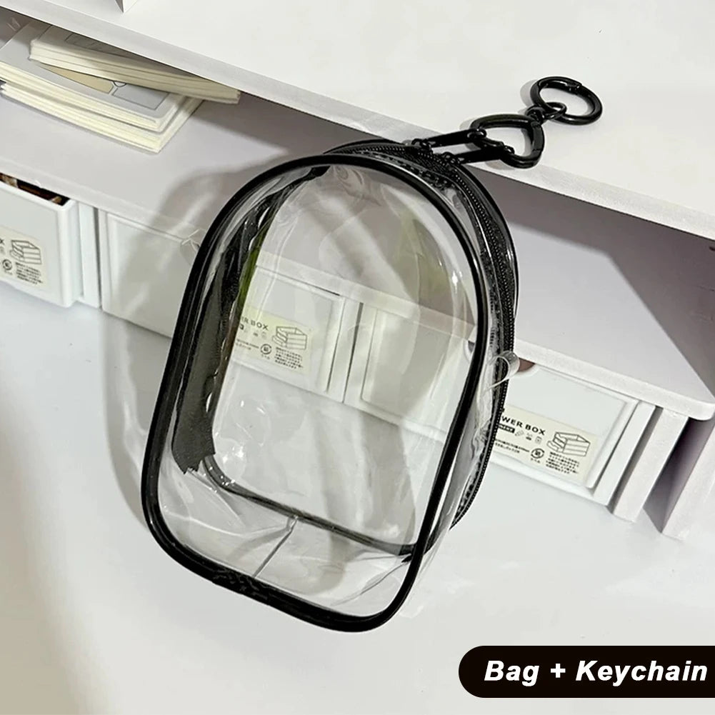 Labubu/SP Protect Case Labubu Sitting Party 15/17cm Cotton Doll Shoulder Pain Bag PVC Storage Bag Labubu Walk Bag Dustproof