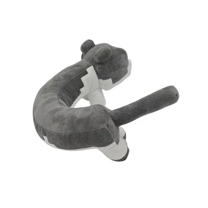 Gray U-shaped plush toy cat doll for children’s gift
