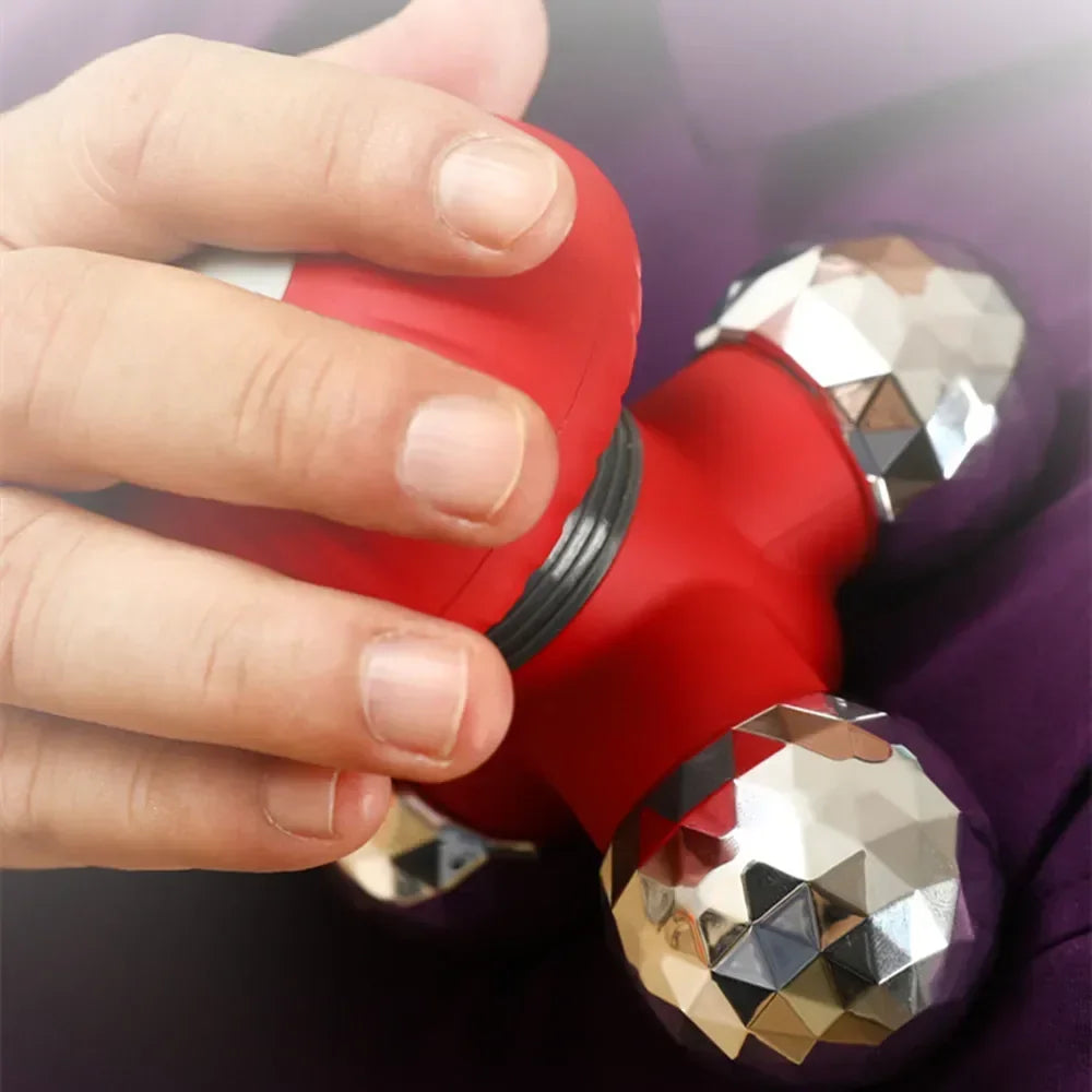 New 4 in1 Handheld Vibrating Massager with 3 Kneading Massage Heads for Self Massage Relaxation or Muscle Tension Mini Massager
