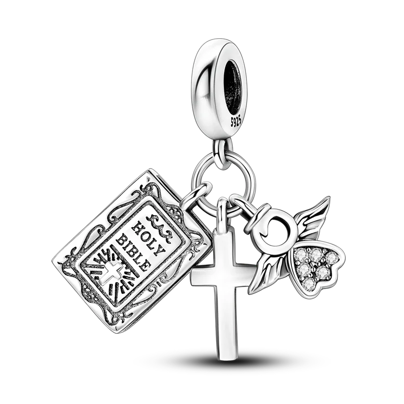 2026 Hot Sale Charms Bead 925 Sterling Silver Pink Butterfly Luminous Firefly Dangle Fit Bangle Bracelet Necklace DIY Jewelry