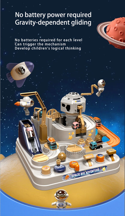 Racing Rail Car Model Space Aerospace Animals Educational Toys Children Train Track Adventure Brain Mechanical Interactive Game