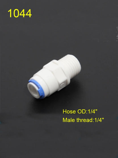 Reverse Osmosis Quick Coupling 1/4" 3/8" OD Hose Connection Tee Y Connector 2 Way Straight RO Water Plastic Pipe Fitting