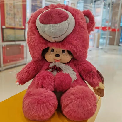 2023 New 20cm Kawaii Cartoon Animation Doll MONCHICHI Children's Birthday Gift Christmas Gift Wedding Supplies Doll
