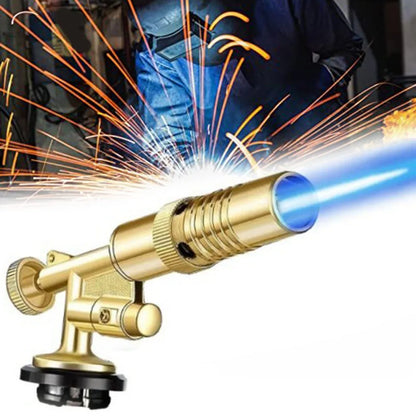 High-Temperature Gas Burner Welding Torch Gold Portable Welding Gas Torch Flame Gas Blow Torch For BBQ Welding & Cooking