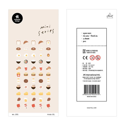 Korean Import Original Suatelier Collection Kawaii Daily Stickers Scrapbooking Diy Journal Stationery Sticker Deco Art Supplies