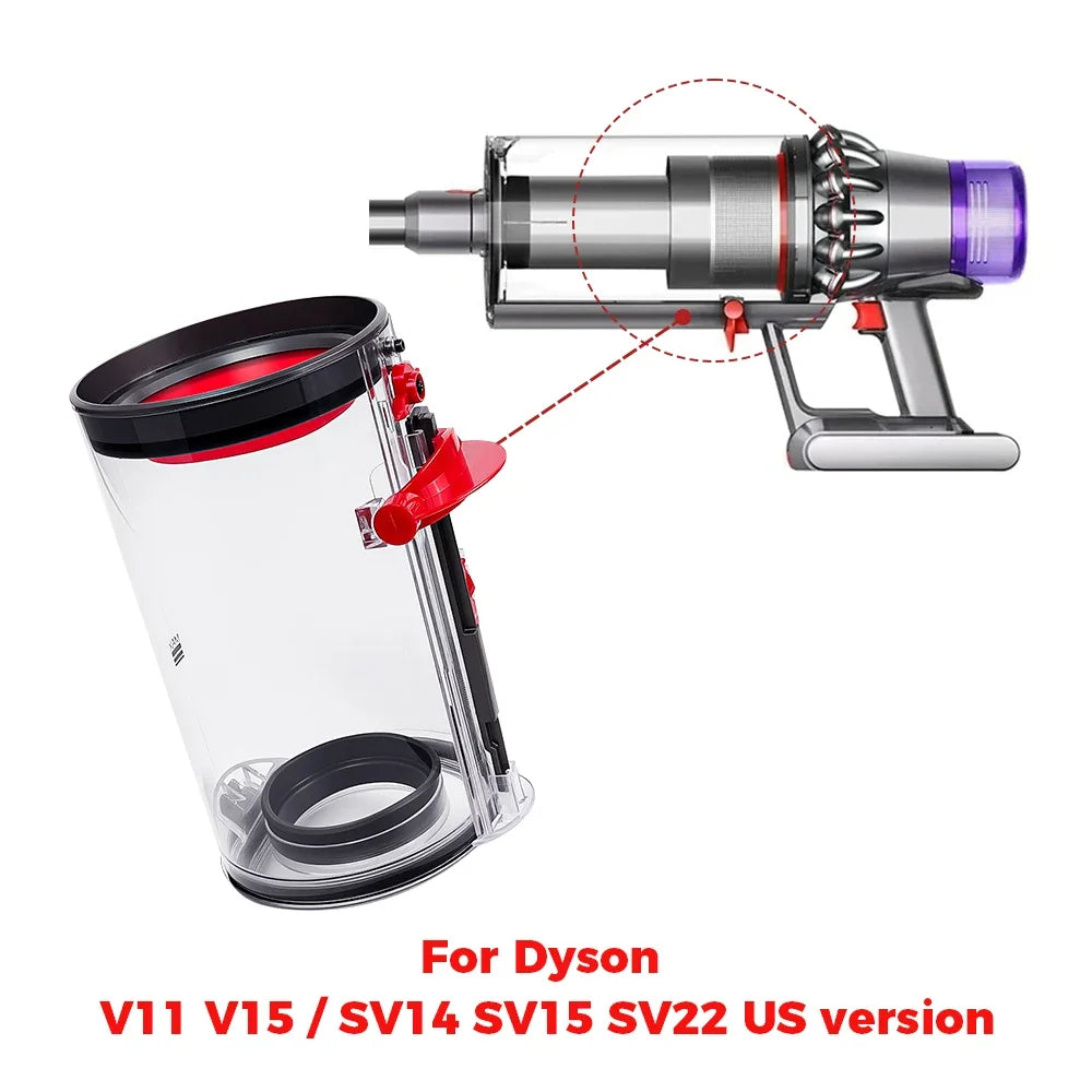Dust Bin Canister and Hepa Filter Kit For Dyson V11 V15 SV14 SV15 SV22 Vacuum Cleaner Dust Bucket Rear Filter Parts Replacement