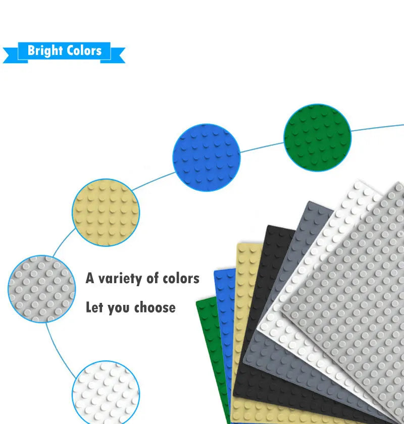 Base Plate 32*32 16X32 16X16 Dots  Building Blocks Baseplate DIY Plastic Plate  Classic Brick Accessories Kids Toy