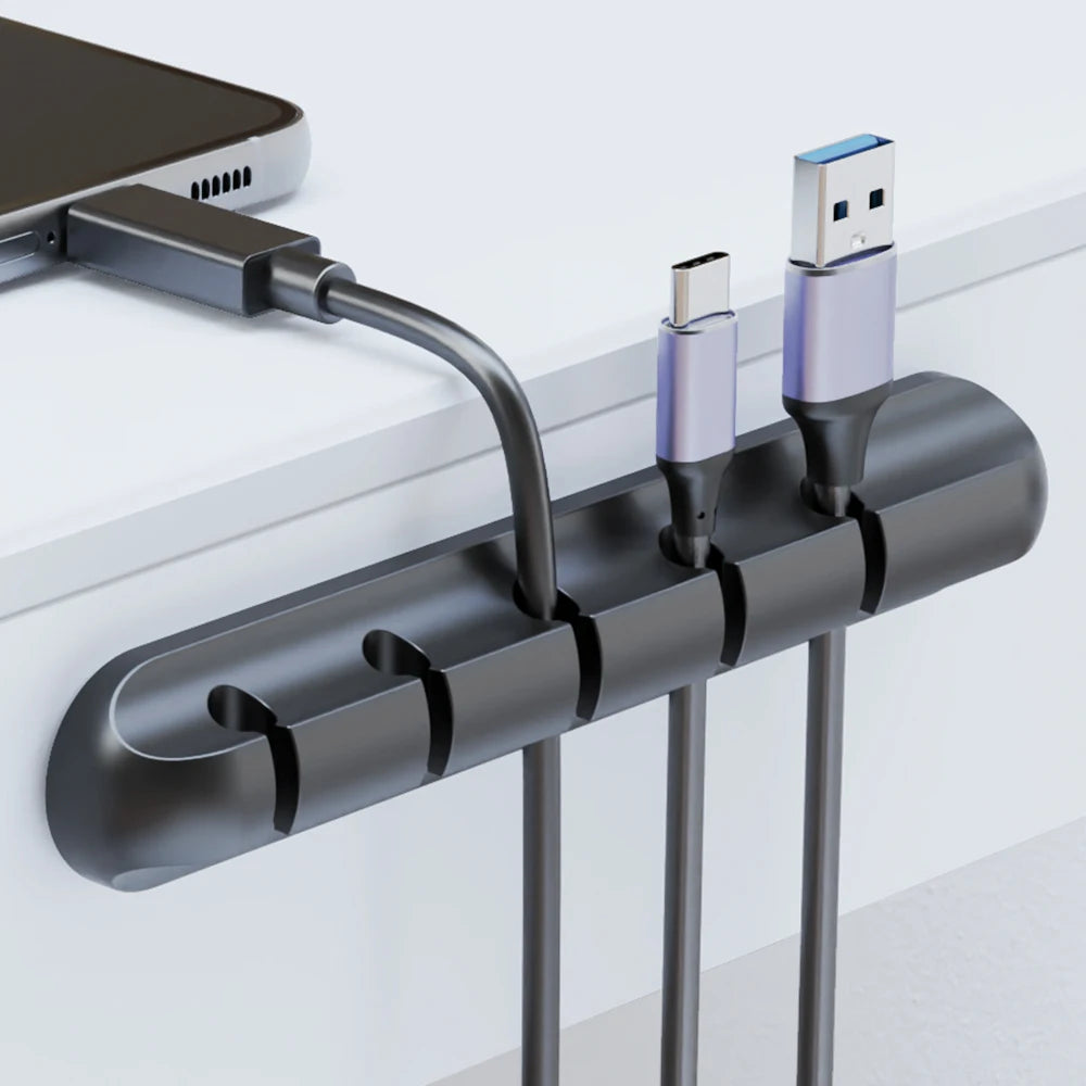 Adhesive Cable Holder Clips Cord Management Wire Organizer for Desktop USB Charging Cable Nightstand Power Cord Mouse Cable