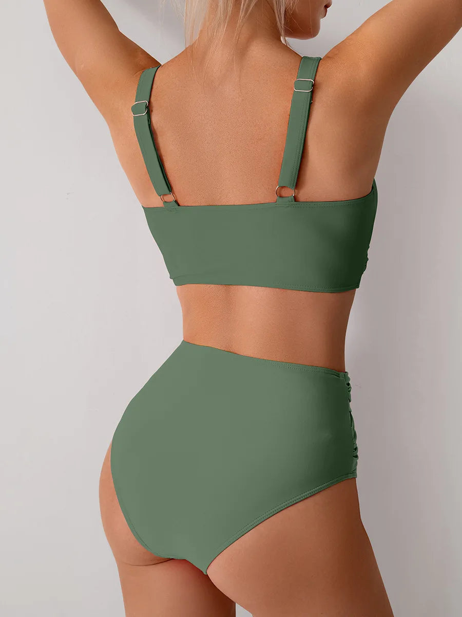 Summer Sexy Bikinis Push Up Swimsuits Women Swimwear For Female Beach Swim Wear Bathing Suits High Waist Bikini Set Pool Bather