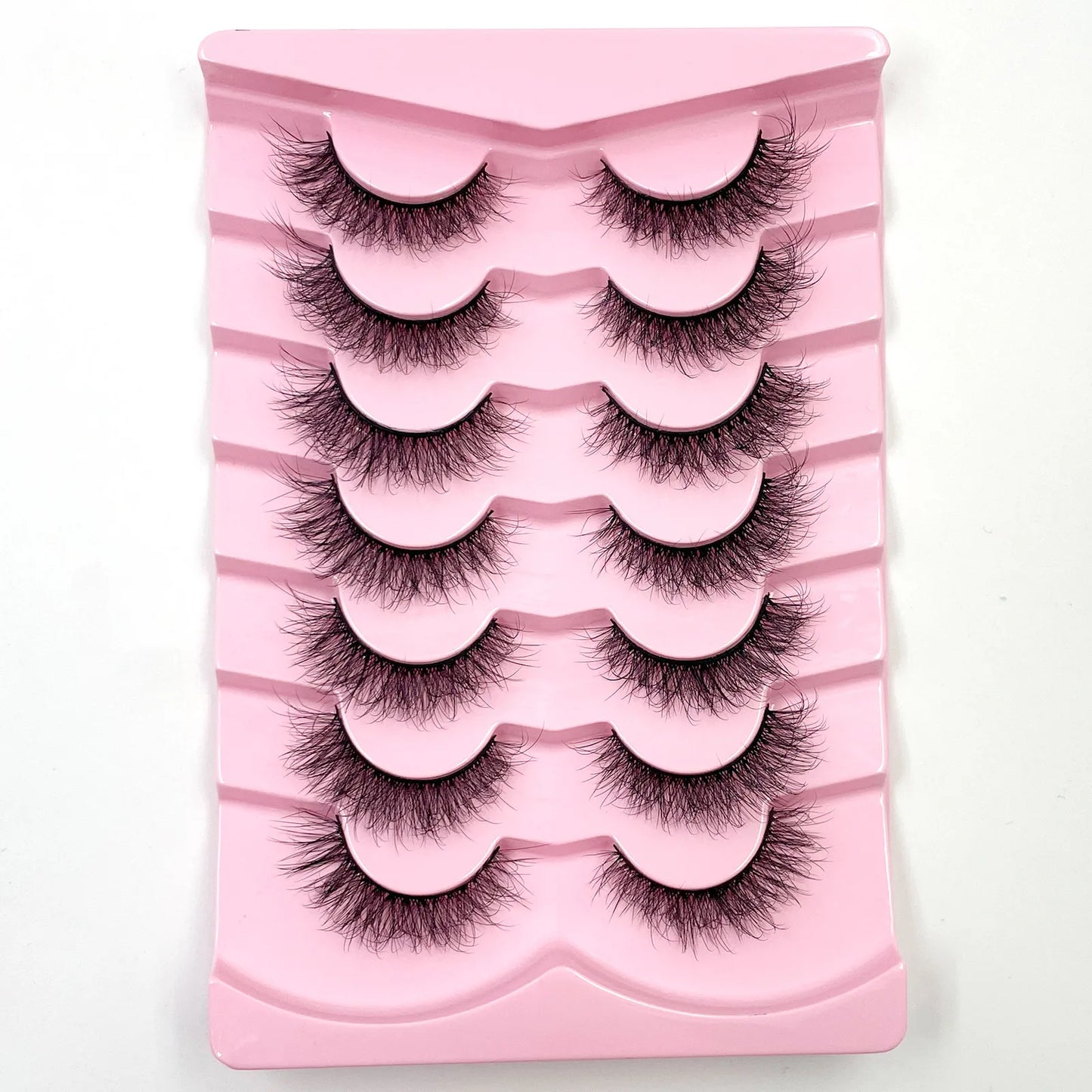 New 7 pairs of thick, 3D simulation mink fur fake eyelashesshort, dramatic fake eyelashes  wholesale full line fake eyelash make