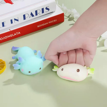 Axolotl Squeeze Ball Cute Fish Relax Cartoon Antistress Squishy Stress Relief Slow Rising For Adult Kids Stretch Toys