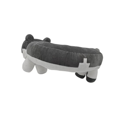 Gray U-shaped plush toy cat doll for children’s gift