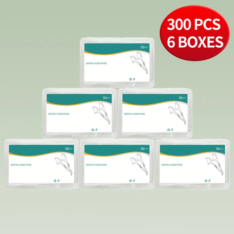 1000/600/300/150PCS - Ultra fine dental floss stick - Clean the gaps between teeth with one piece - Oral care tool