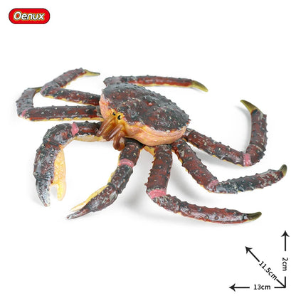 Oenux Ocean Animals Simulation Hermit Crab Nautiloidea Octopus Sea Life Model Figurines Action Figures Collection Kids Toy Gift