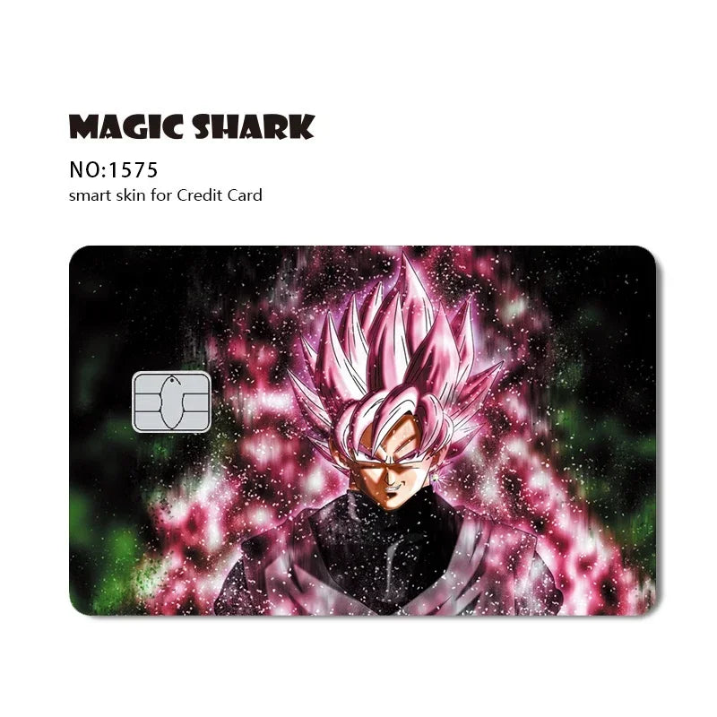 100% New Anime Goku Vegeta Super Saiyan 3M Front Film Skin Sticker Cover for Debit Credit Card