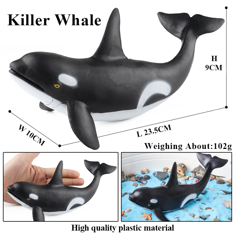 Oenux Savage Marine Sea Life Megalodon Action Figure Classic Ocean Animals Big Shark Fish Model PVC Collection Toy For Kids Gift