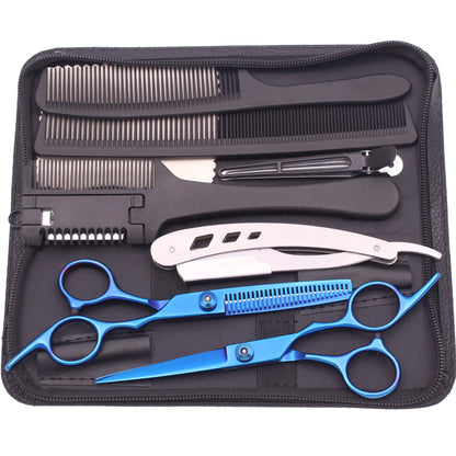 6'' Hair Scissors Professional Cutting Shears Thinning Hairdressing Razors Com Set Salon Barber & Home Japan Steel Dropshipping