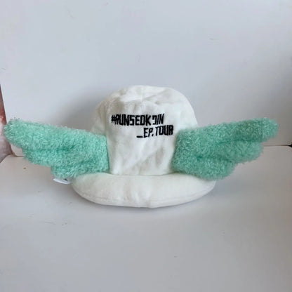 Korea Wootteo Plush Toy Kawaii Stuffed Doll for Backpack Pendant Wave New JIN Design Astronaut Wings Keychain Fans Support Gift