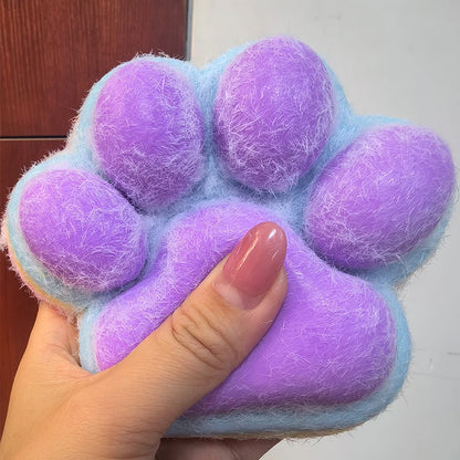 12cm Gradient Color Cat Paw Pinch Decompression Toy Squishy Fidget Toy Relax Squeeze Toy Slow Rebound Stress Relief Cat Claw Toy
