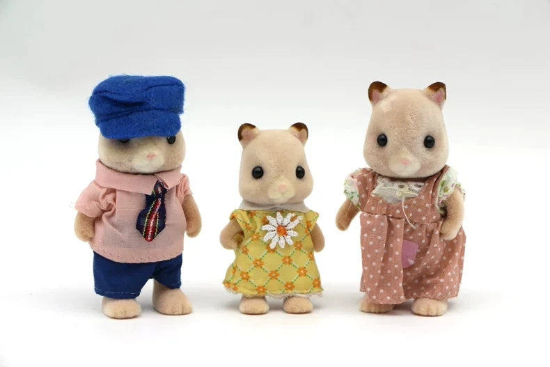 Simulation Forest Rabbit Family DIY Playset Mini Rabbit Bear Figure Toy Dolls Kids Gifts