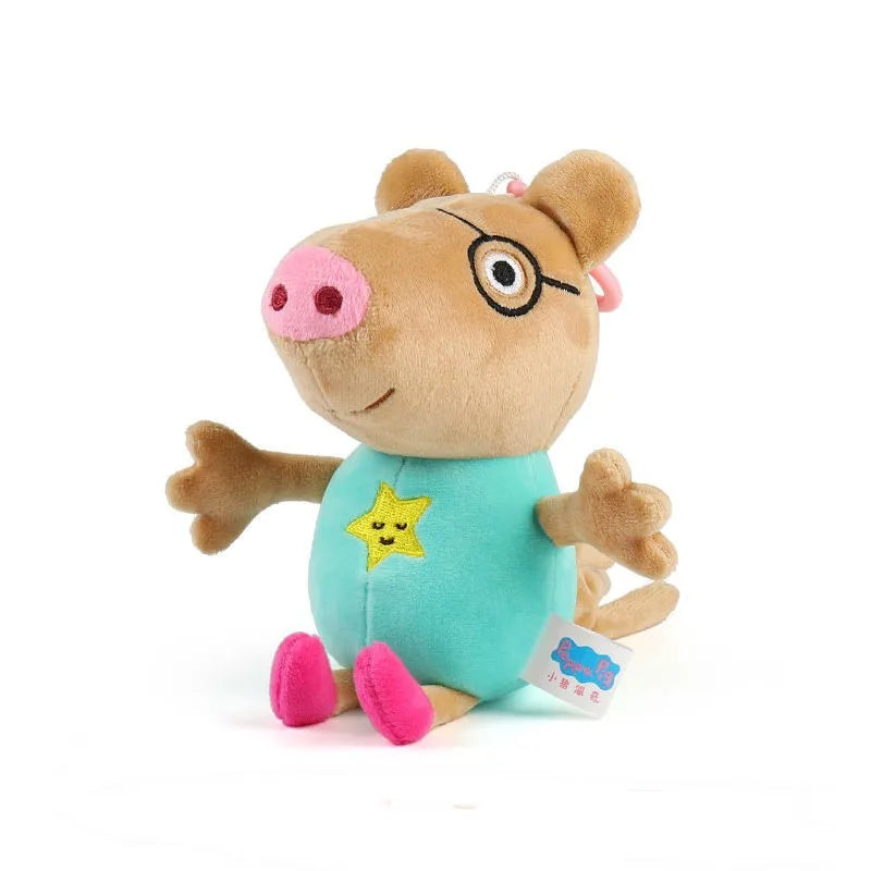 Genuine Peppa Pig Plush Pig Kids Toys 19CM Pet Dinosaur Teddy Bear Soft Stuffed Anime Figure Doll Children's Birthday Gifts