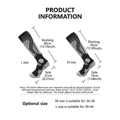 GTUBIKE Thermal Winter Cotton Men Women Ski Socks High Elastic Sports Socks Snowboarding Cycling Adult Skiing Thicker Leg Warm