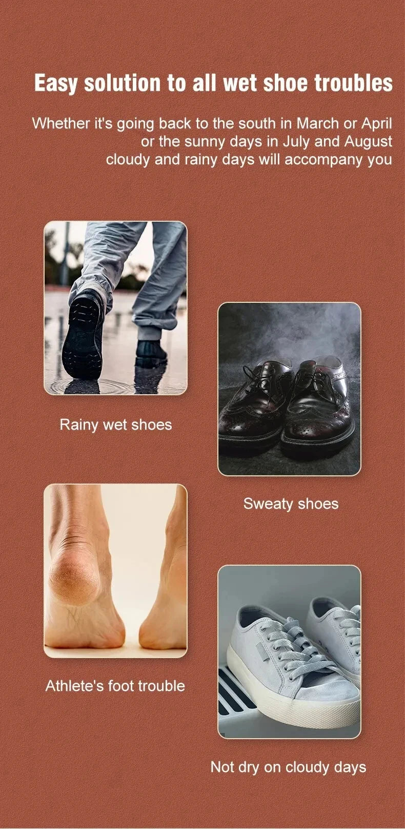 220V Electric Shoe Dryer, Portable Shoe & Boot Drying Machine with Sterilization Deodorization, Heated Foot Protector for Gloves