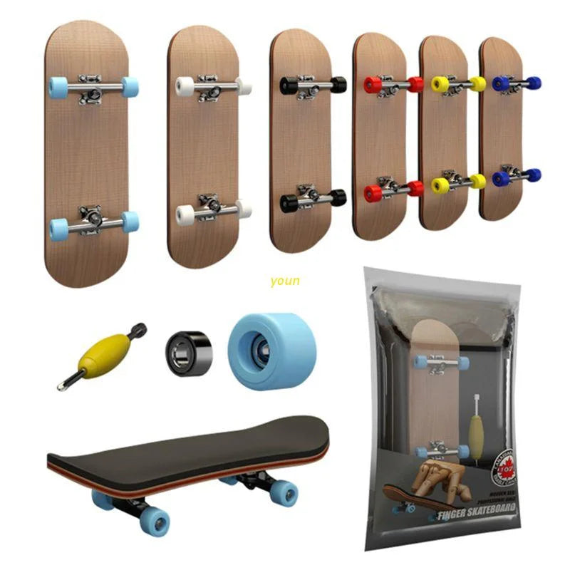 Professional Finger Skateboard Five-Layer Maple Wood Bearing Alloy Wheel Fingertip Skateboard Venue Swingable Toy