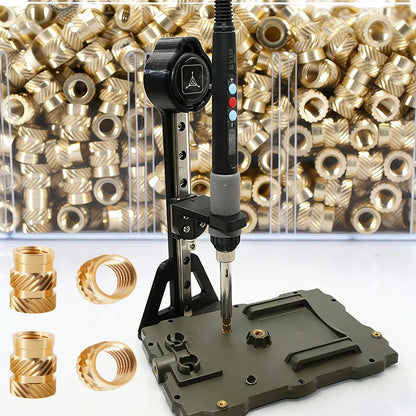 M2 M3 M4 M5 M6 Threaded Heat Set Insert Tool for 3D Printing Components Loptop Plastic Part Soldering Iron Tip Brass Knurled Nut
