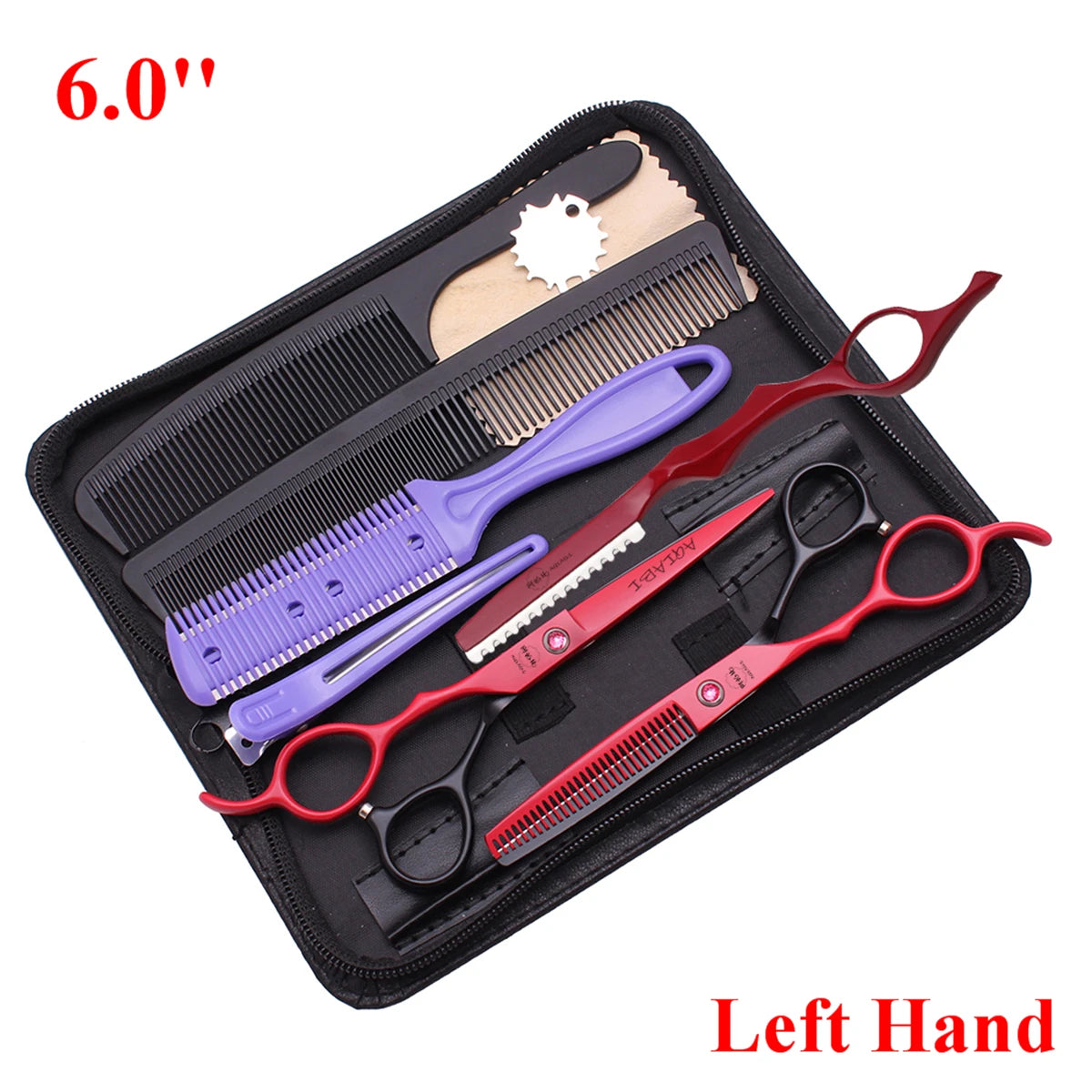 6.0'' Left Hand Professional Hairdressing Hair Scissors Cutting Shears Thinning Salon Barber Home Japan Steel Dropshipping A8001