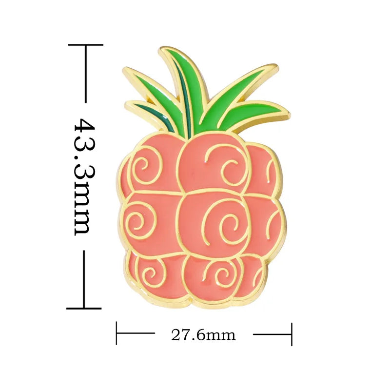 Japanese Anime Enamel Pin Cute Lapel Pin Devil Fruit Brooches for Backpack Manga Badges Jewelry Accessories