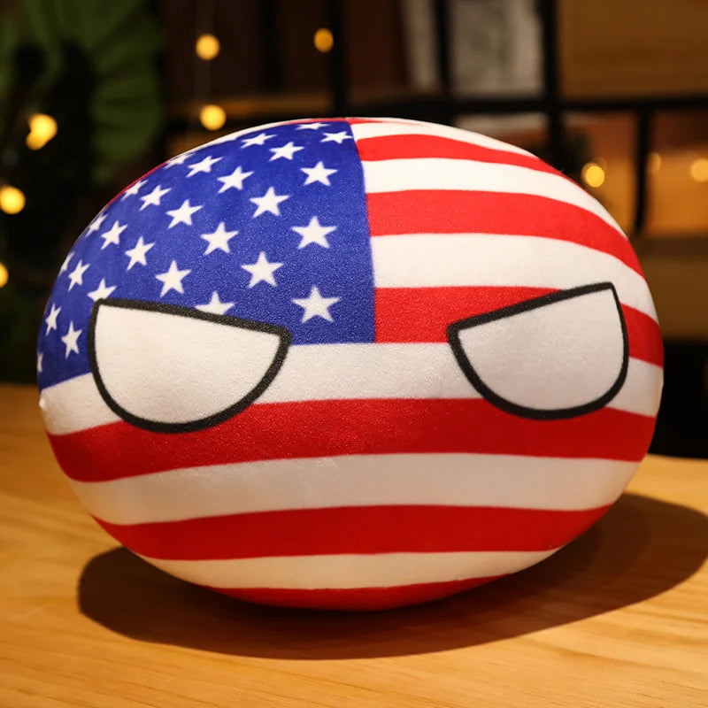 Wholesale Hot 10/30/40cm Polandball Country Ball Toy Plush Pendant Doll Countryball Ussr Usa France Russia Uk Japan Germanyitaly