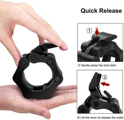 2Pcs 25/50mm Quick Release Barbell Clamps Spin Lock Barbell Collars Weight Bar Clips for Weightlifting and Strength Training