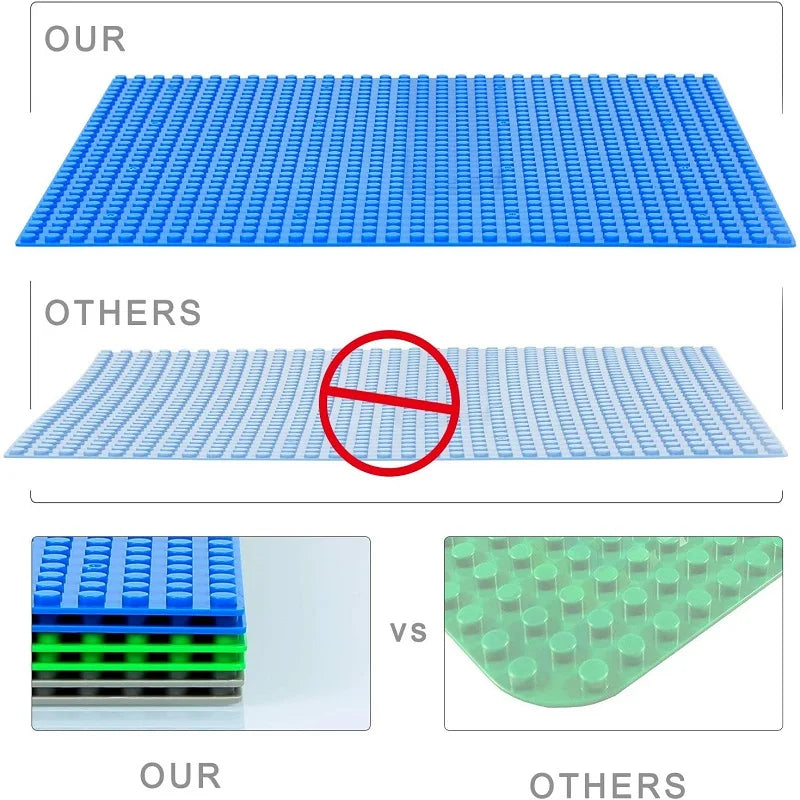 32x32x16x16 Dots Classic Base Plates MOC DIY Plastic Bricks Baseplates City Dimensions Building Blocks Figures Construction Toys