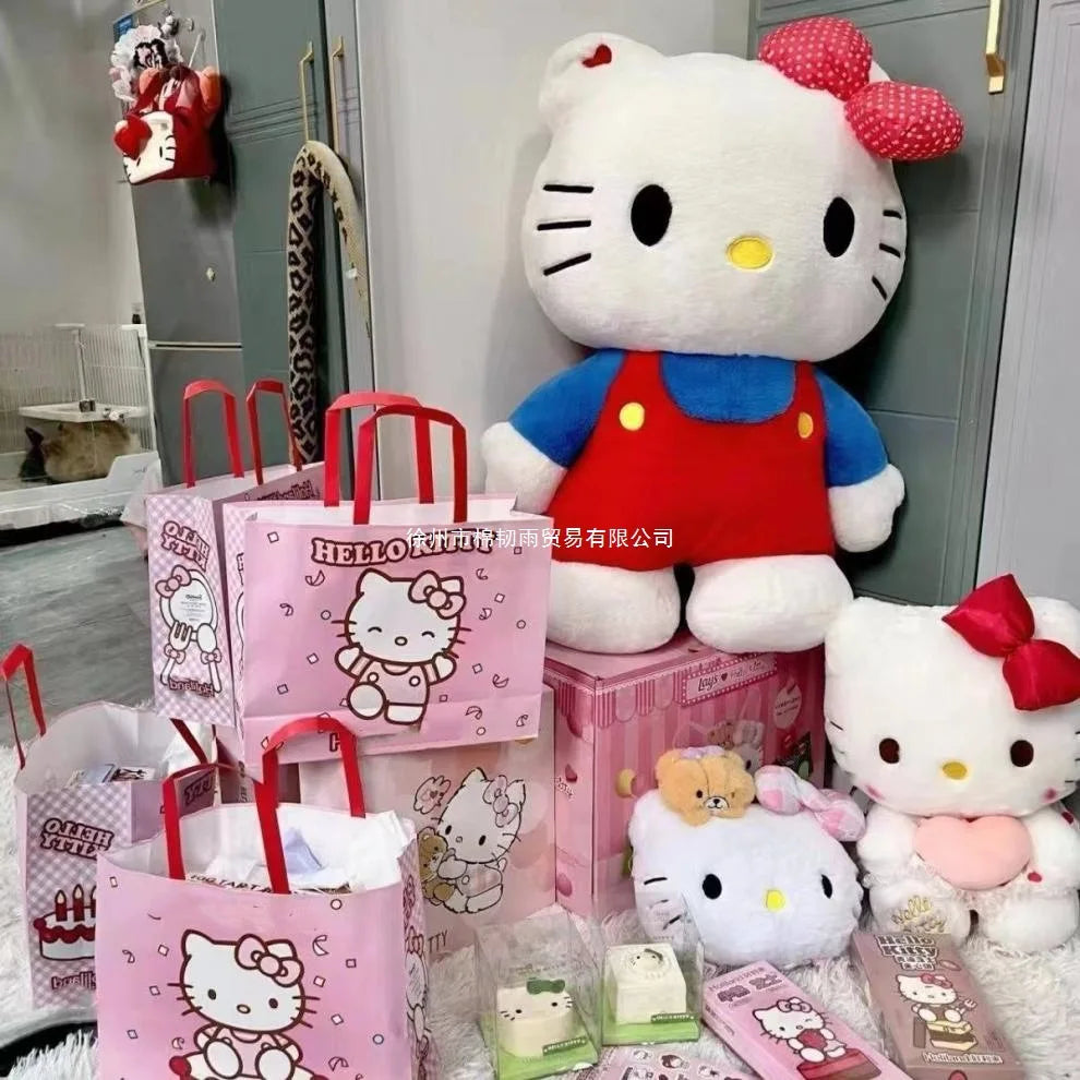 Red Bow Hello Kitty Plush Toy Doll Accompany Sleeping Doll Sofa Soft Pillow Cushion Room Decoration Girl Festival Gift