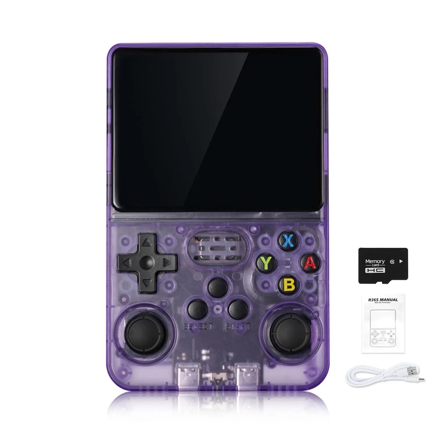 R36S Retro Handheld Game Console Linux System 3.5-Inch IPS HD 4K 64G 20000+ Classical Games Portable Pocket Game Console