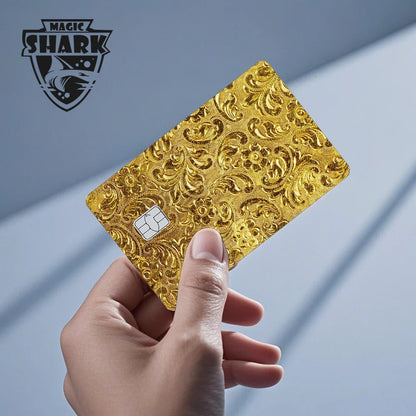 Maigc Shark Gold Dollar Money Cartoon Meme Reflective Sticker Film Cover for Debit Bank Credit Card Small Large Chip