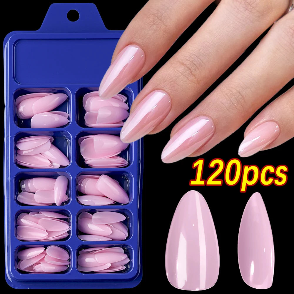 120Pcs 9-Colors French Fake Toenails Summer Short Sqaure Press On Toe Nails Tips Glossy Nude/Pink/Brown Full Cover False Toenail