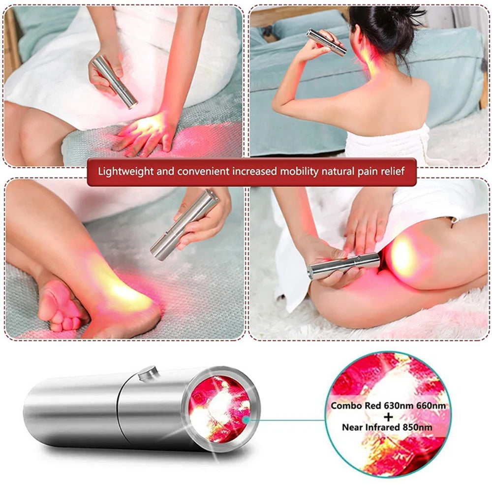 Red Light Therapy Wand Device for Body Relief Acne Treatment With 5 Wavelengths Near Infrared 900nm Light Therapy Skin Health