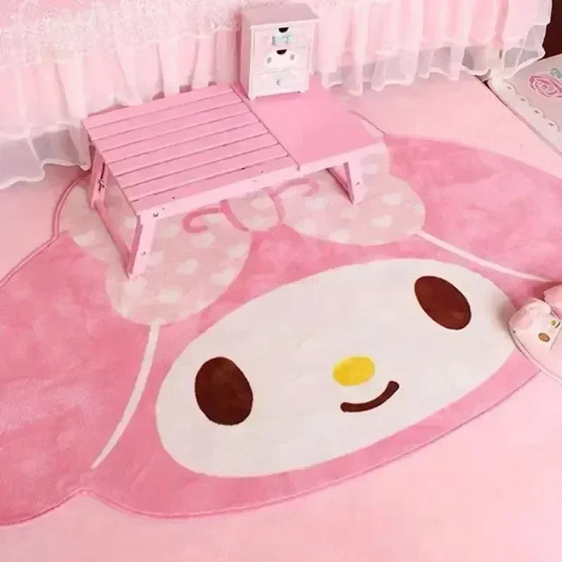 Kawaii My Melody Carpet Kawaii Home Soft Fur Rugs Girls Bedroom Living Room Floor Mat Doormat Decoration Cartoon Gift For Girl