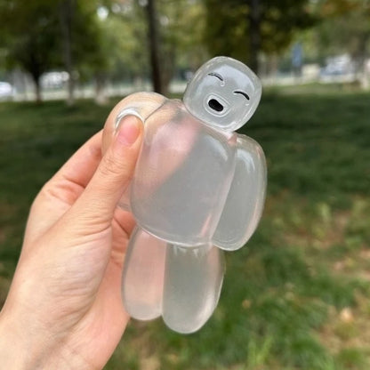 Squishy Transparent Jelly Robot Squeeze Toy Cute Super Soft Slow Rebound Water Sense Cartoon Toy Kawaii Stress-relieving Gift