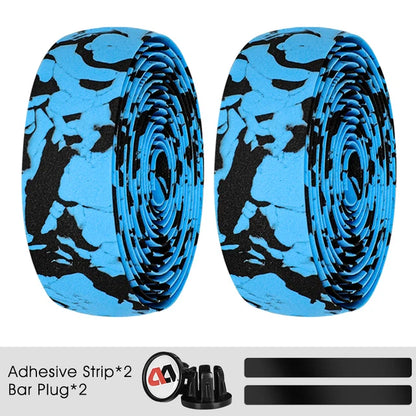 WEST BIKING EVA Bar Tape High Tenacity Handlebar Tape Adhesive Bike Handle Tape Shock Absorbing Bar Tape With Hole for Road Bike