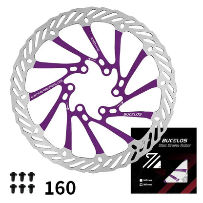 BUCKLOS Ultralight MTB Bike Hydraulic Disc Brake Rotor 160/180/203mm Mountain Road Racing Bicycle Brake Disc with 6 Free Bolts