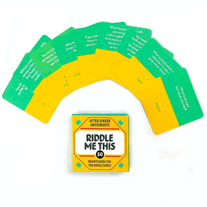 Mini Size Riddle Me This Card Game With 50 Fun Dilemmas (A Conversation Card Game Party Game For Adults And Families)