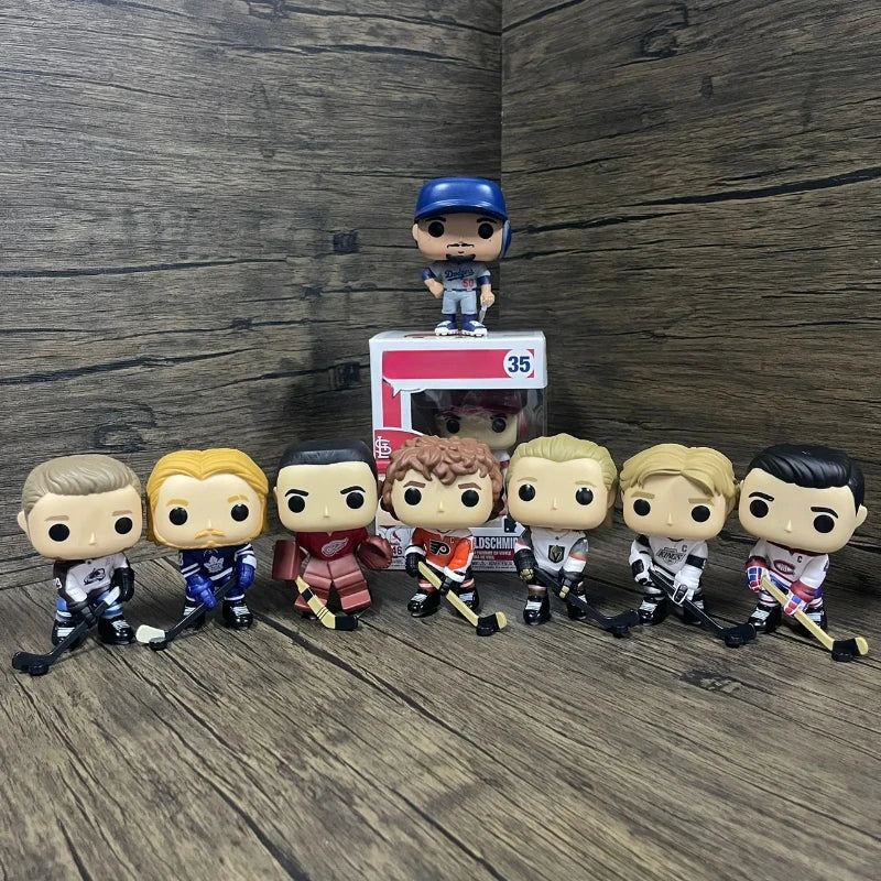 Baseballer Ice Hockey Star Athlete Action Figures Cute Cartoon Doll Desktop Ornament Gym Decoration Collectibles Toys Kids Gifts