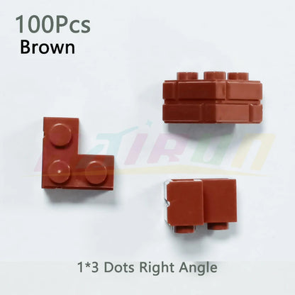 100/120Pcs MOC Building Block Simulation City Wall Brick Building Block Model Building Accessories Castle Construction Toys