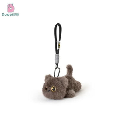 Soft Cartoon Cat Plush Toys Cute Animals Siamese Kitten Lovely Stuffed Doll Pendant Key Chain Birthyday Xmas Gift For Girl Boy