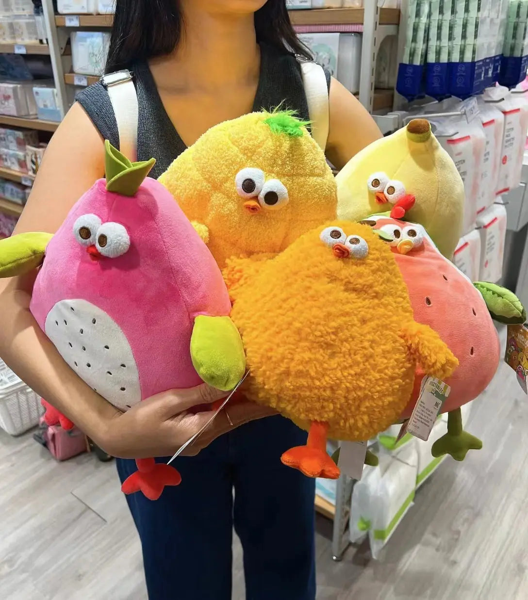 New Chicken&Leg Chicken Soft Gingerbread Chicken Dolls Decor Cartoon Simulation Fruit Animals Stuffed Toy Pillow Birthday Gifts