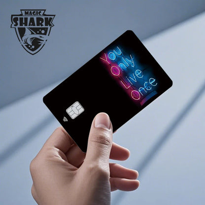 Magic Shark Flower Butterfly Bear Wing No Fade PVC Film Skin Cover Sticker for Bank Debit Credit Card