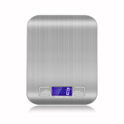 New 5kg/1g Portable Kitchen Scale Coffee Electronic Scale Stainless Steel Surface LCD Backlit Kitchen Food Scales Weighing Tool
